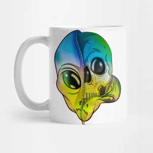 Trippy Alien Skull Mug